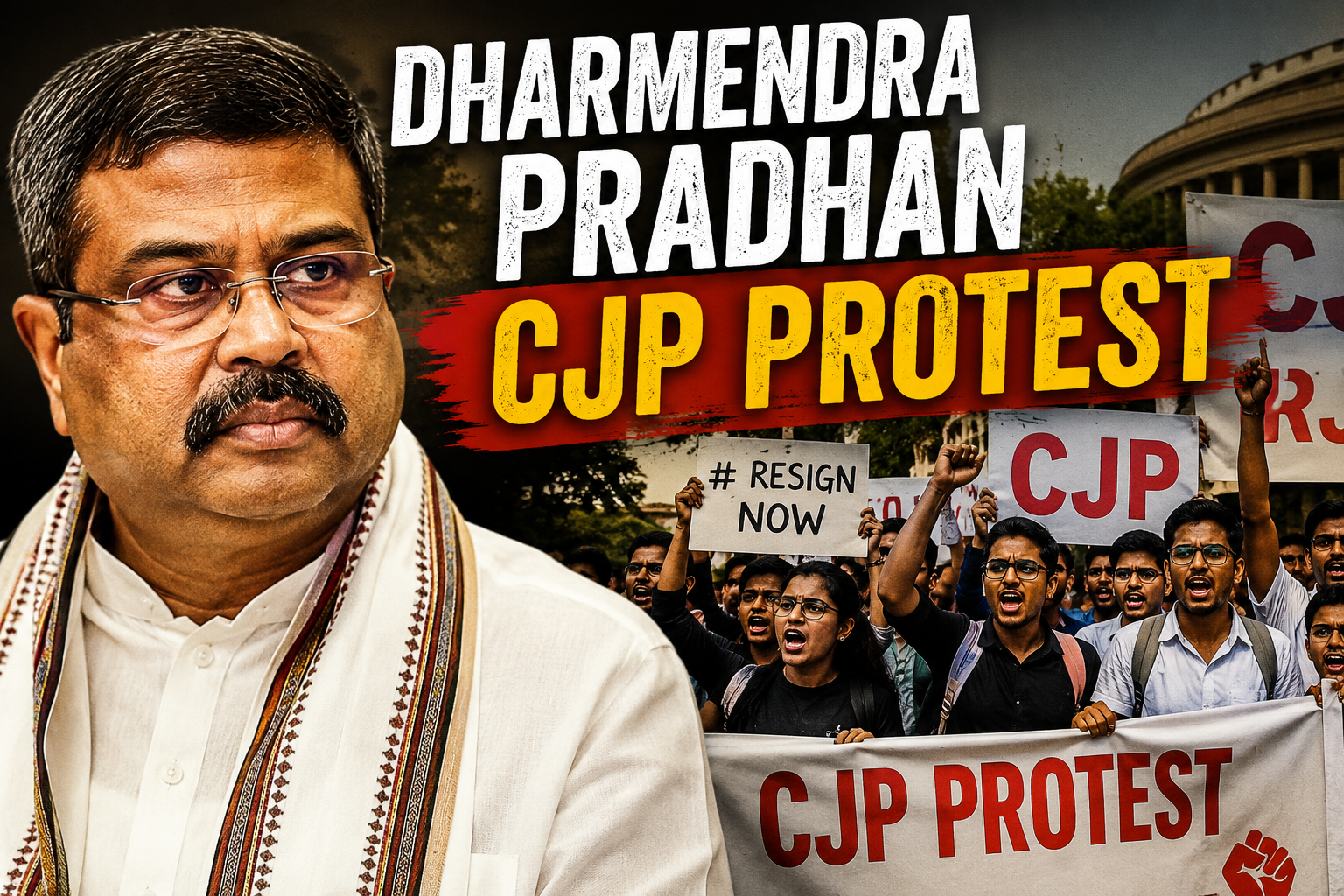 Dharmendra Pradhan CJP Protest