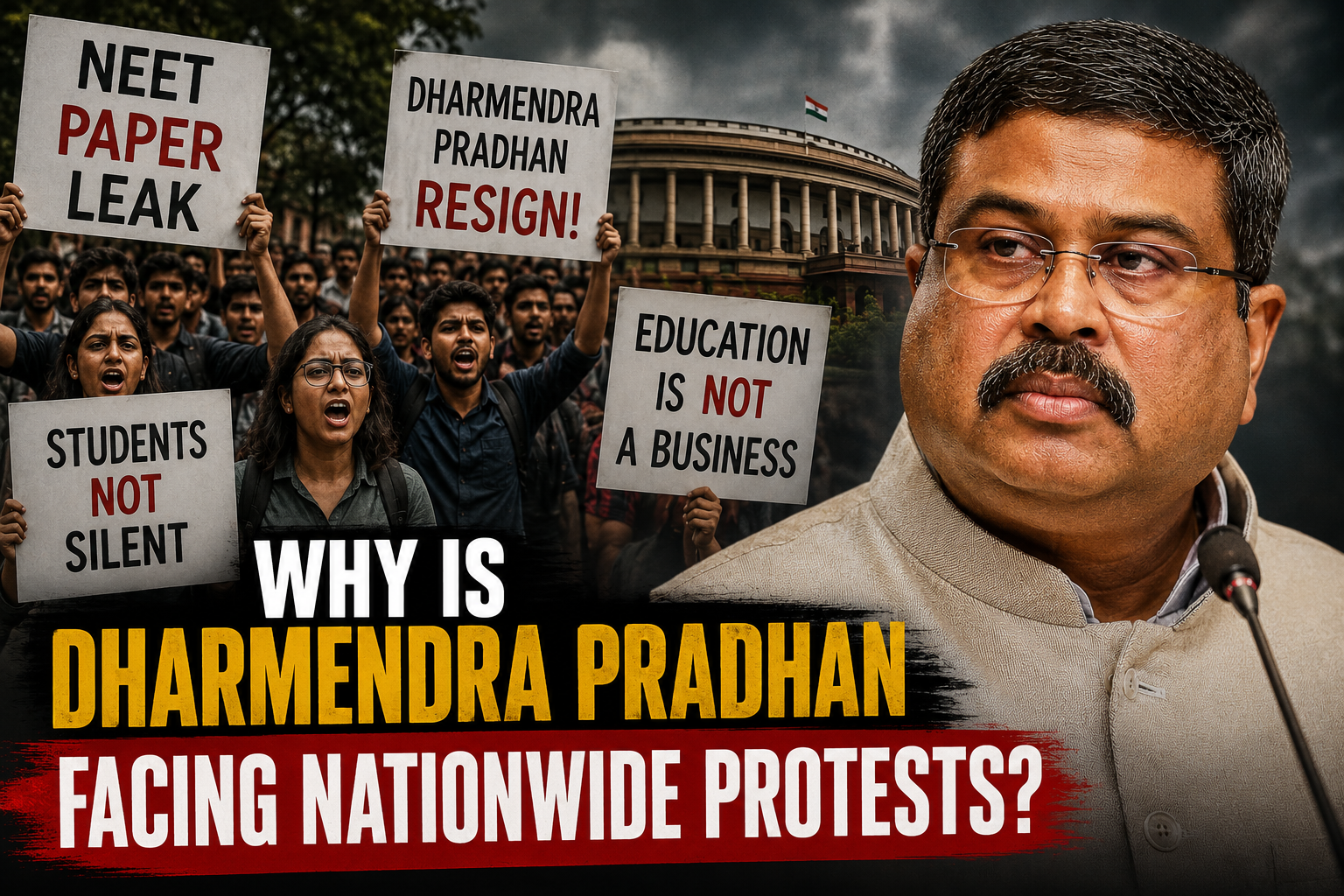 Dharmendra Pradhan Protest